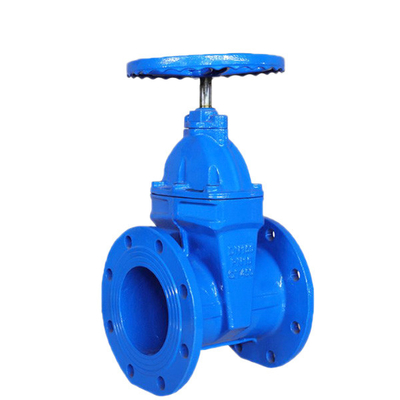 Válvula de porta do ferro fundido de Grey Iron Non Rising Stem Qt450 Pn16 com a cunha de borracha