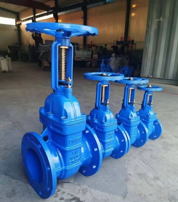 Válvula de porta da flange do aço de molde PN10 do ferro fundido QT400 Dn50 para a cor múltipla da água