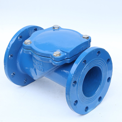 Válvula de verificação de borracha do Flapper da flange nodular da válvula de verificação do balanço do ferro fundido H44X-10