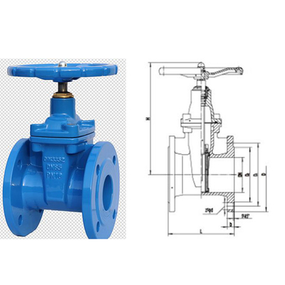 tipo válvula de porta DN 100 da flange da anticorrosão com relatório de teste do GV