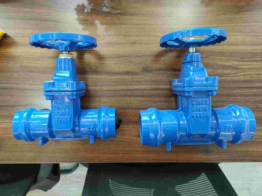 Válvula de porta dútile manual DN50-DN300 do ferro da conexão de extremidades da flange que oxida não